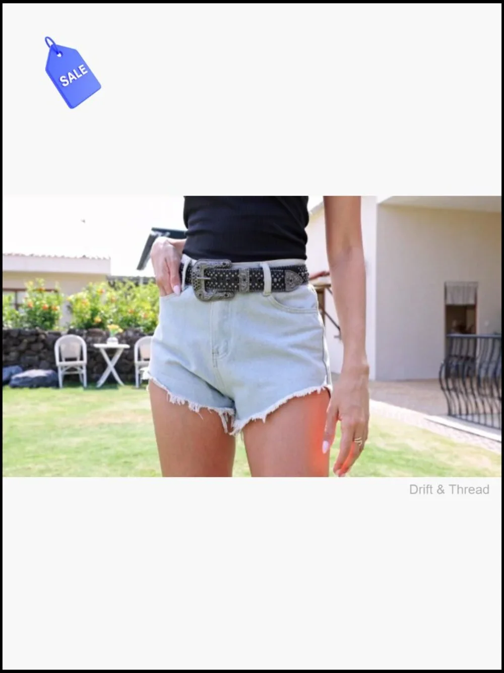 Rhinestone Western Cowboy Belt with Sparkling Bling, Detachable Buckle